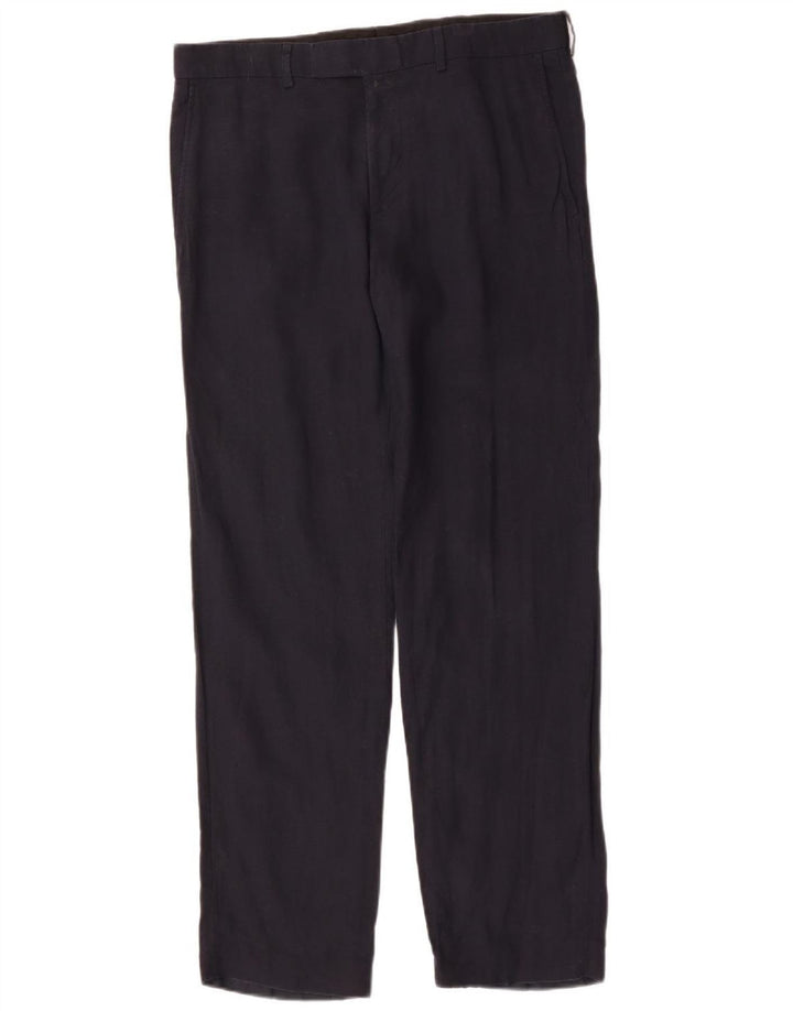 HUGO BOSS Pantalón chino recto para hombre IT 48 Medium W34 L32 Azul marino