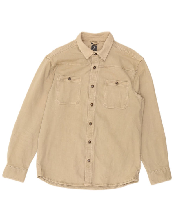Tom Thompson - Camisa de franela para hombre, tamaño grande, algodón beige