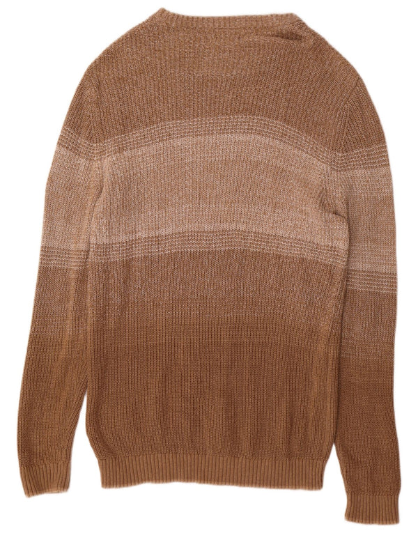 Jack & Jones Jersey con cuello barco para hombre XL Marrón Algodón a rayas