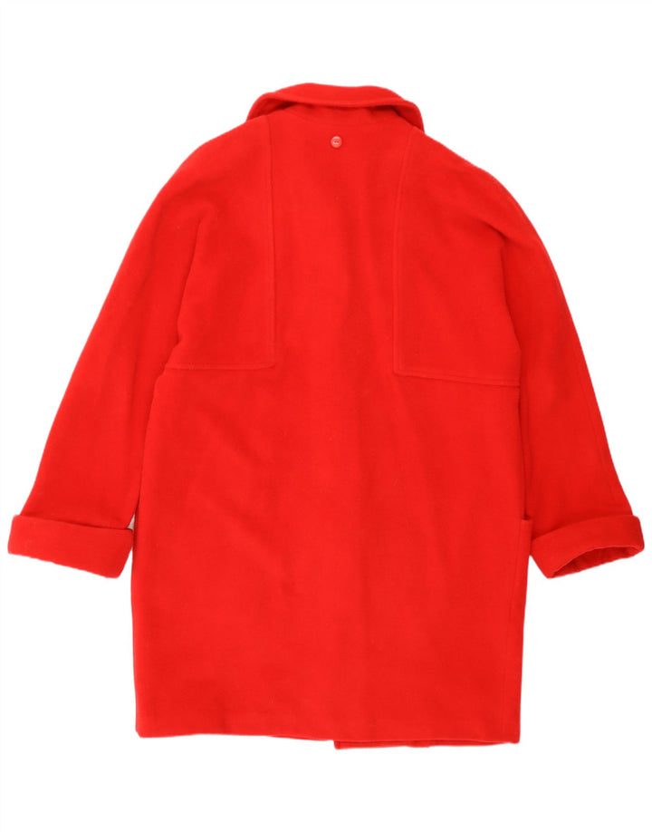 Vintage mujer Duffle abrigo Reino Unido 14 rojo grande