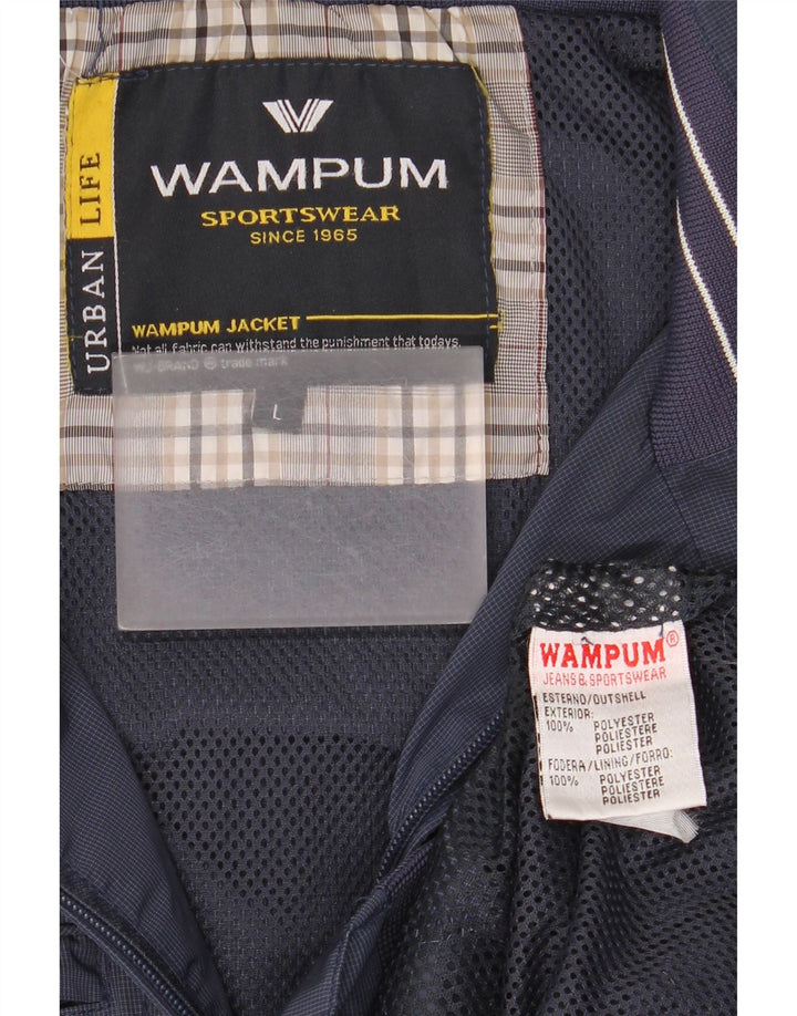 Wampum Chaqueta Bomber para Hombre UK 40 Grande Poliéster Azul Marino