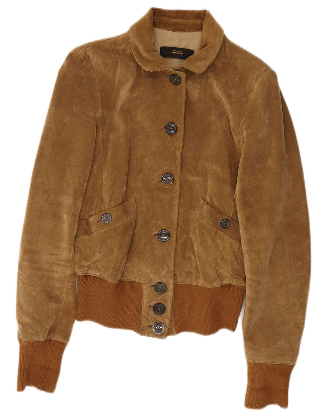 MAURO GRIFONI Cazadora bomber de ante para mujer IT 42 Cuero marrón medio