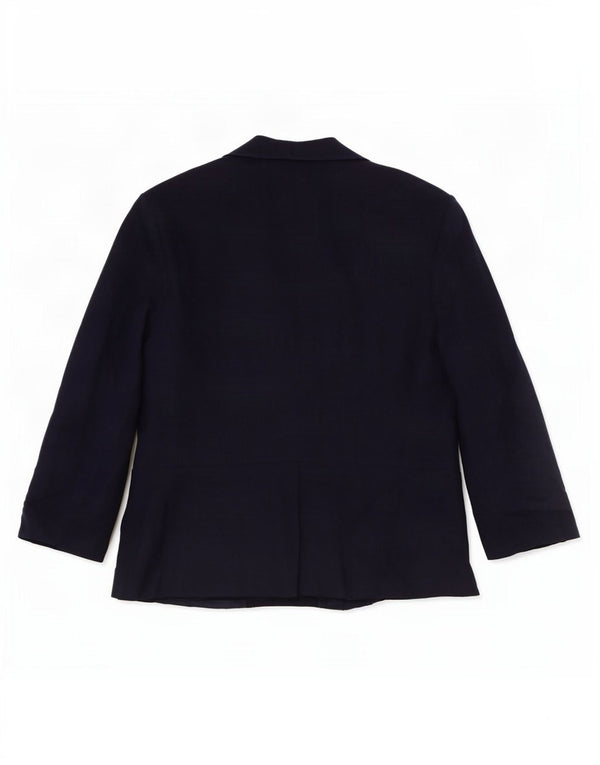 Marks & Spencer Chaqueta Blazer de Manga 3/4 para Mujer UK 44 Grande Azul Marino