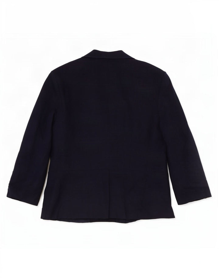 Marks & Spencer Chaqueta Blazer de Manga 3/4 para Mujer UK 44 Grande Azul Marino