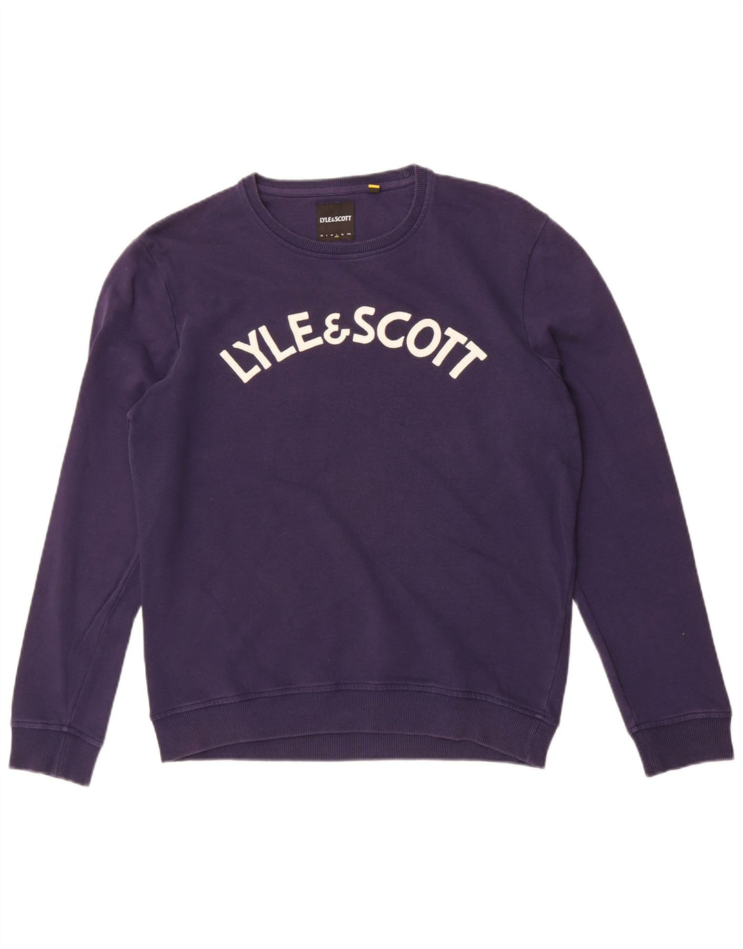 Lyle & Scott - Sudadera gráfica para hombre, jersey grande, algodón azul marino