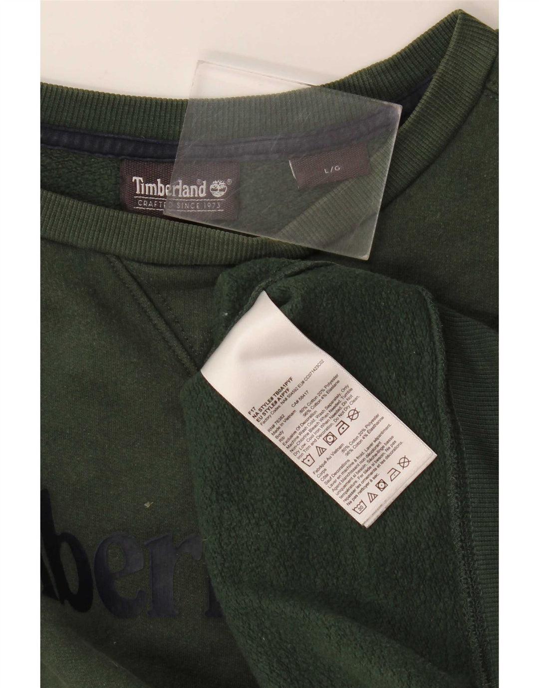 Timberland Hombre Graphic Sudadera Jumper Grande Algodón Verde