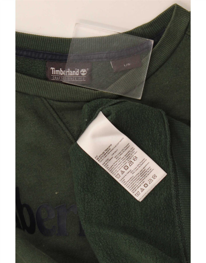 Timberland Hombre Graphic Sudadera Jumper Grande Algodón Verde