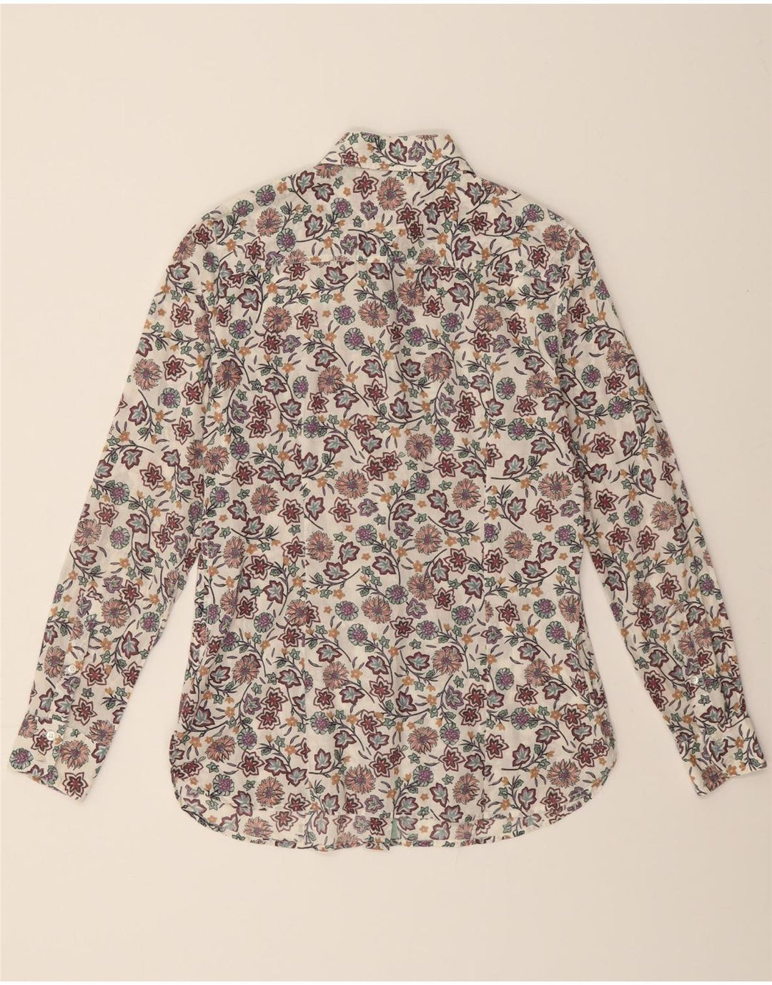 MARLBORO CLASSICS Womens Shirt IT 42 Medium White Floral Cotton Vintage Marlboro Classics and Second-Hand Marlboro Classics from Messina Hembry 