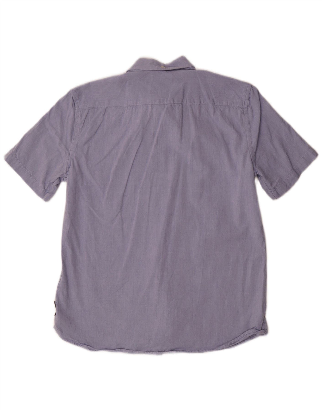 Camisa de manga corta para hombre French Connection de algodón azul medio