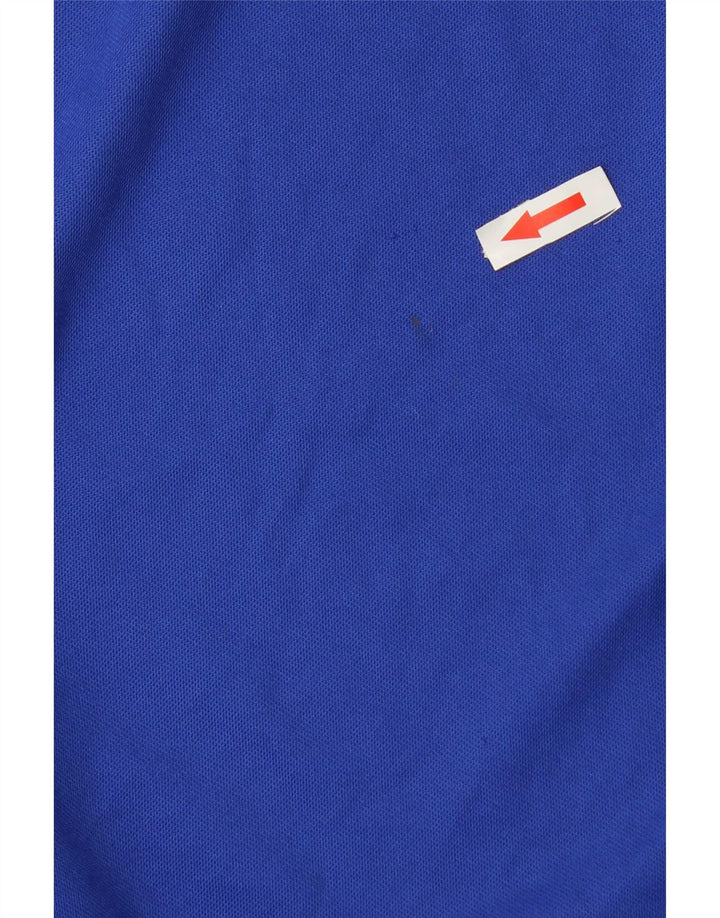 Adidas Hombre Climalite Camiseta Top Azul Medio Colorblock Poliéster