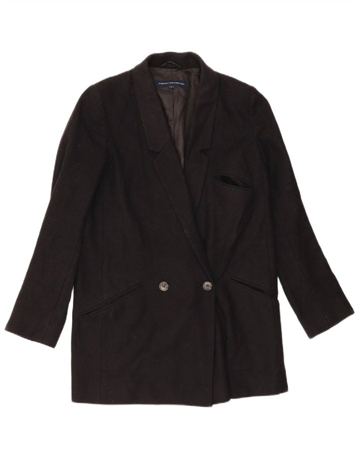 French Connection Chaqueta tipo blazer larga extragrande para mujer UK 6 XS Negro