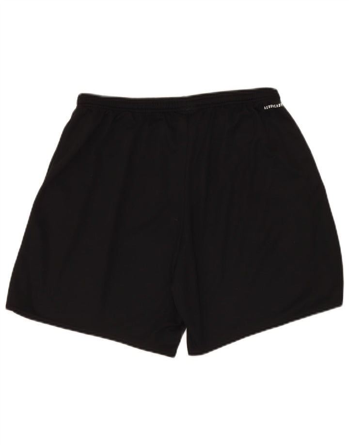 Adidas - Pantalones cortos deportivos Aeroready para hombre, tamaño grande, poliéster negro