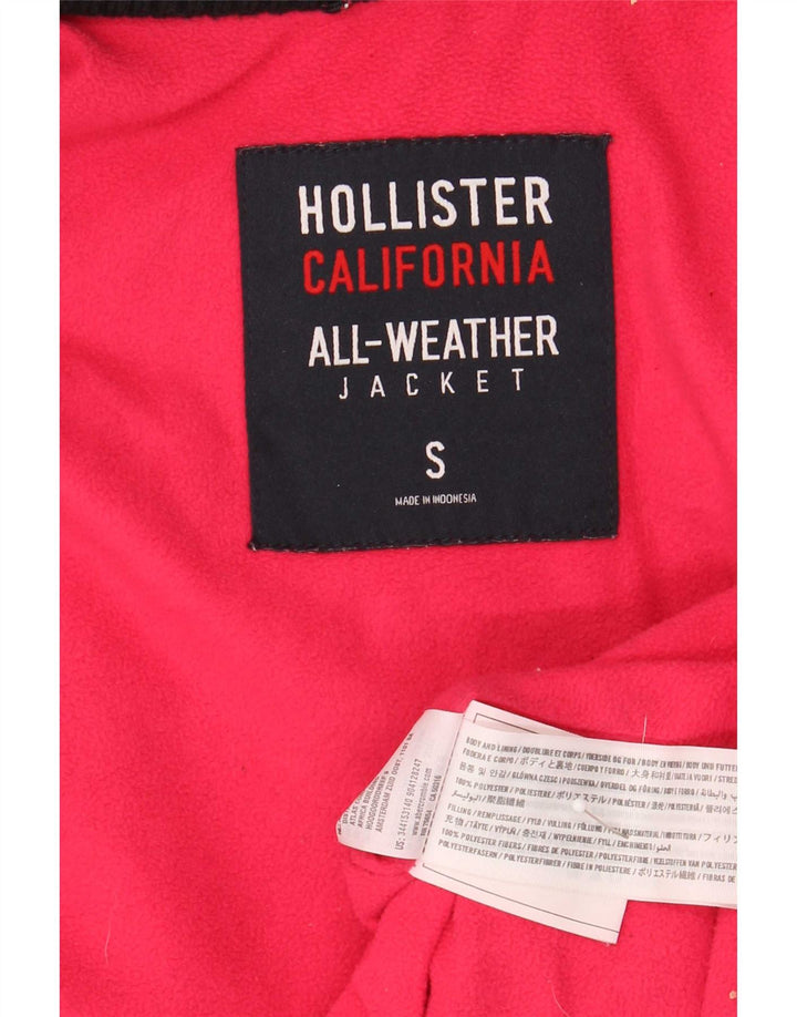 Chaqueta cortavientos con capucha Hollister para mujer Reino Unido 10 Small Poliéster azul marino