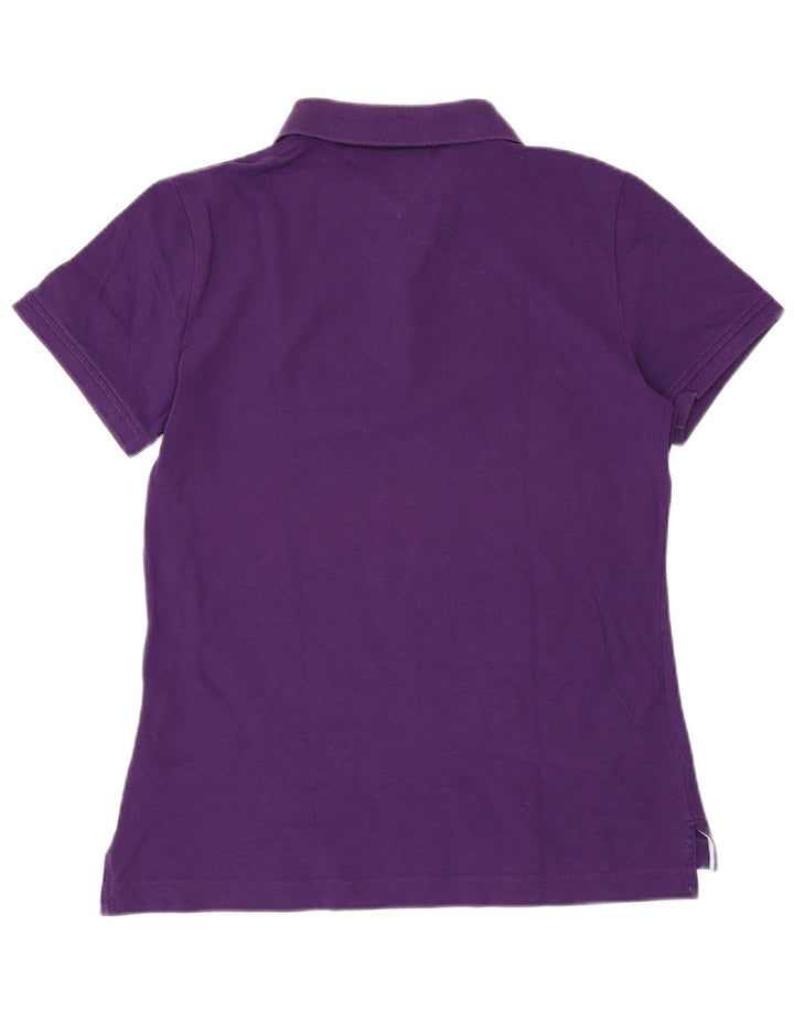 TOMMY HILFIGER Polo de ajuste clásico para mujer UK 44 Grande Algodón morado