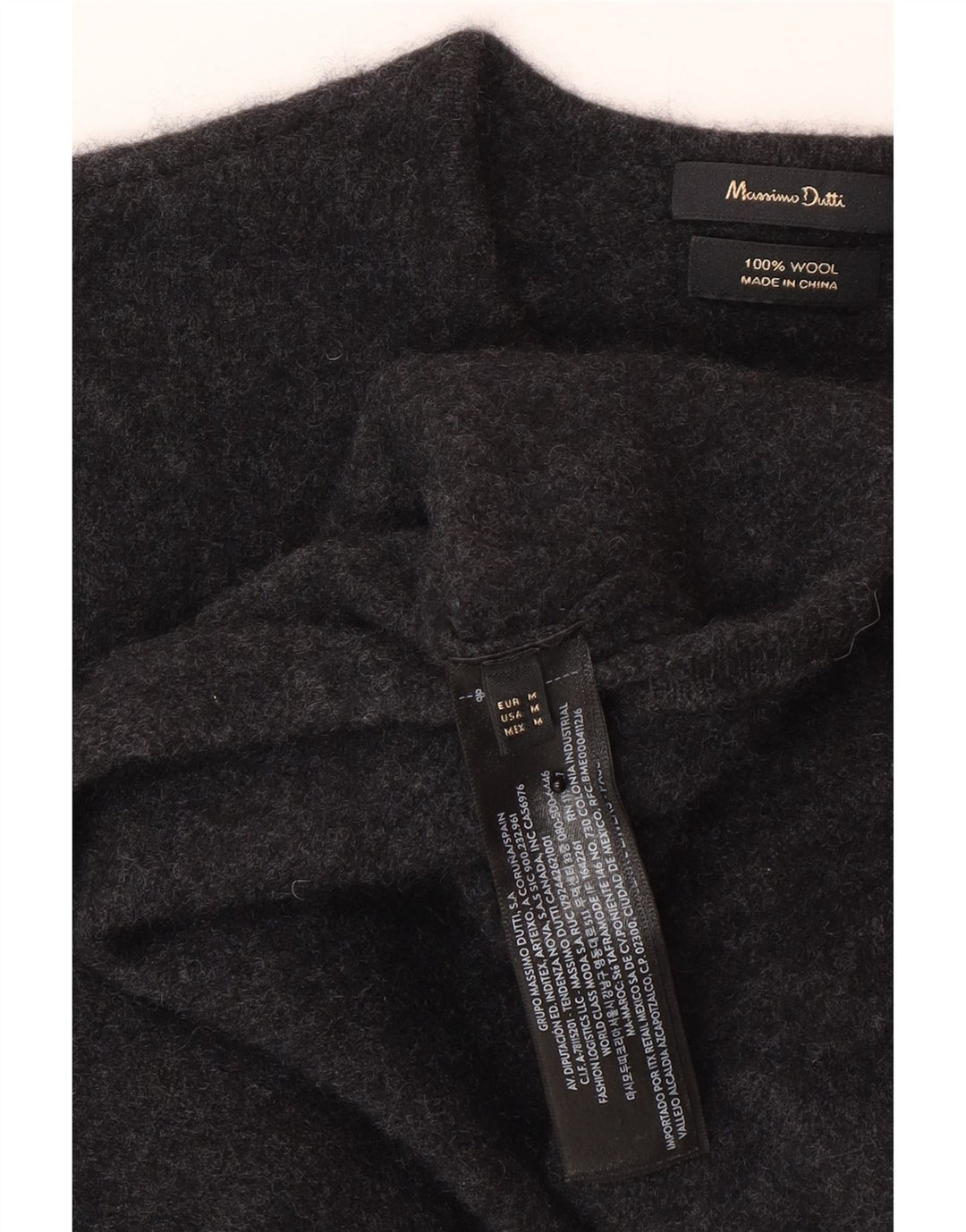 Massimo Dutti Suéter Cárdigan Corto para Mujer UK 42 Lana Gris Medio