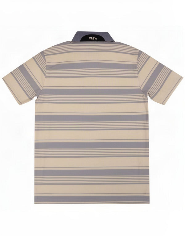 Crew Clothing Mens Polo Shirt XL Blue Striped Cotton