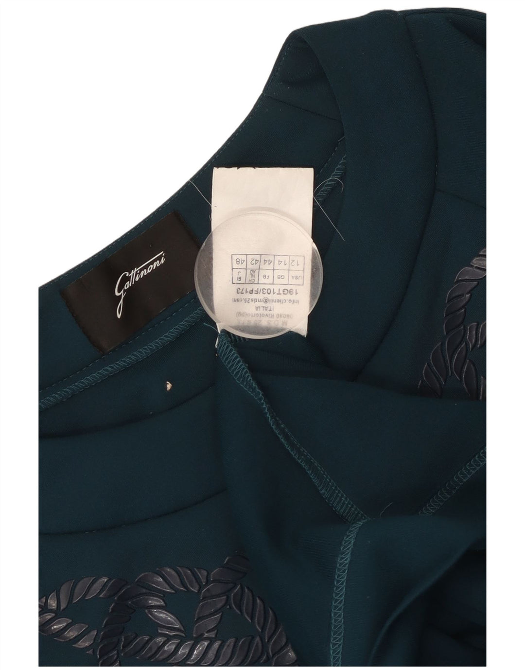 GATTINONI Sudadera gráfica para mujer Jersey UK 44 Grande Poliéster azul