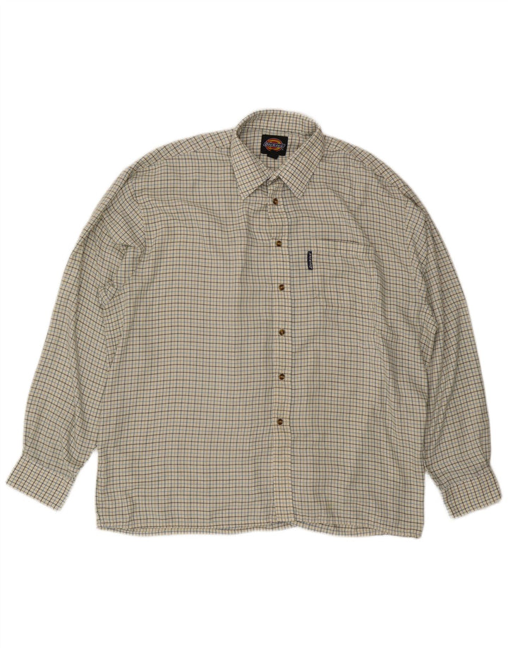 Camisa Dickies para hombre 2XL Off White Check