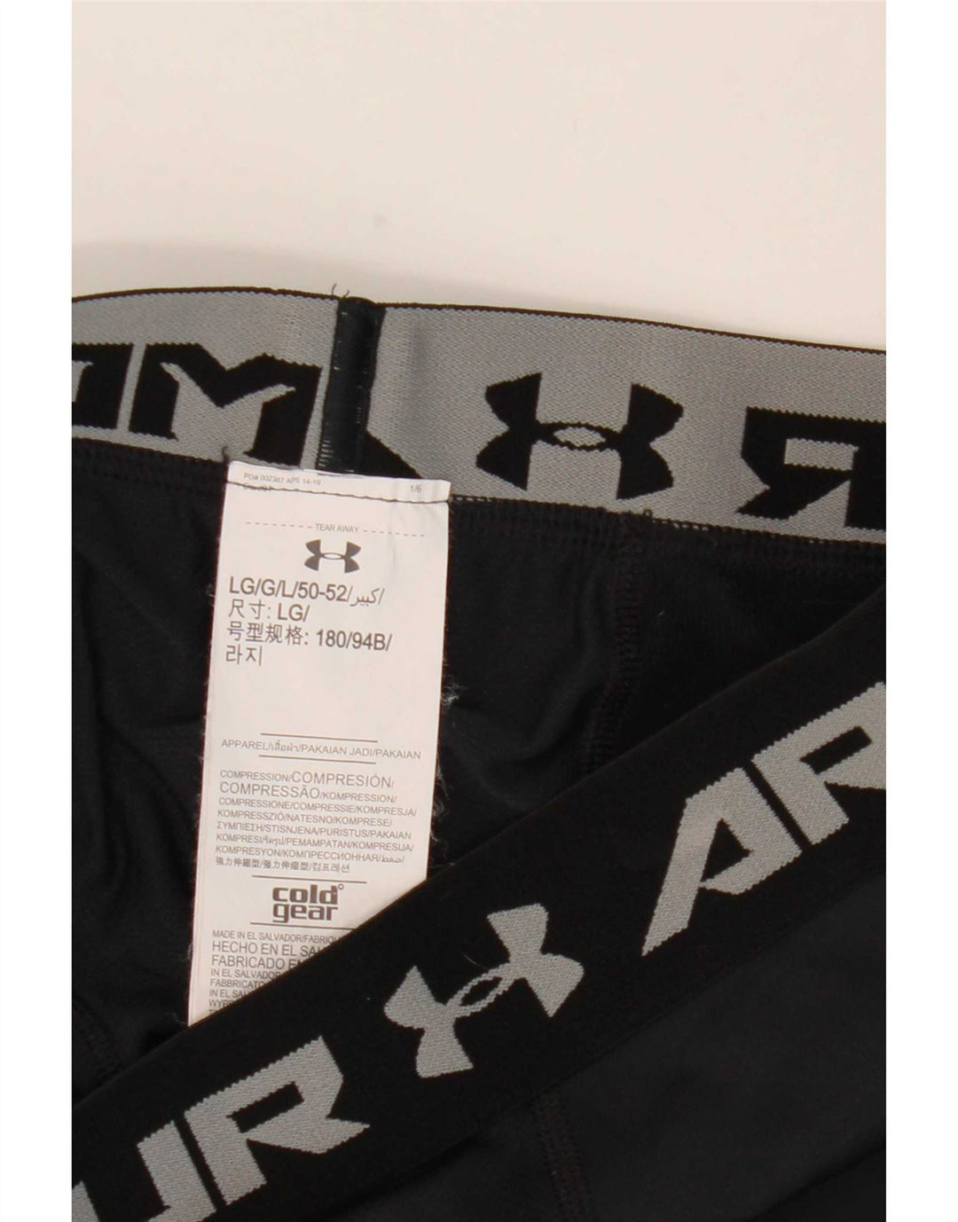 Under Armour Leggings estampados Cold Gear para hombre Poliéster negro grande
