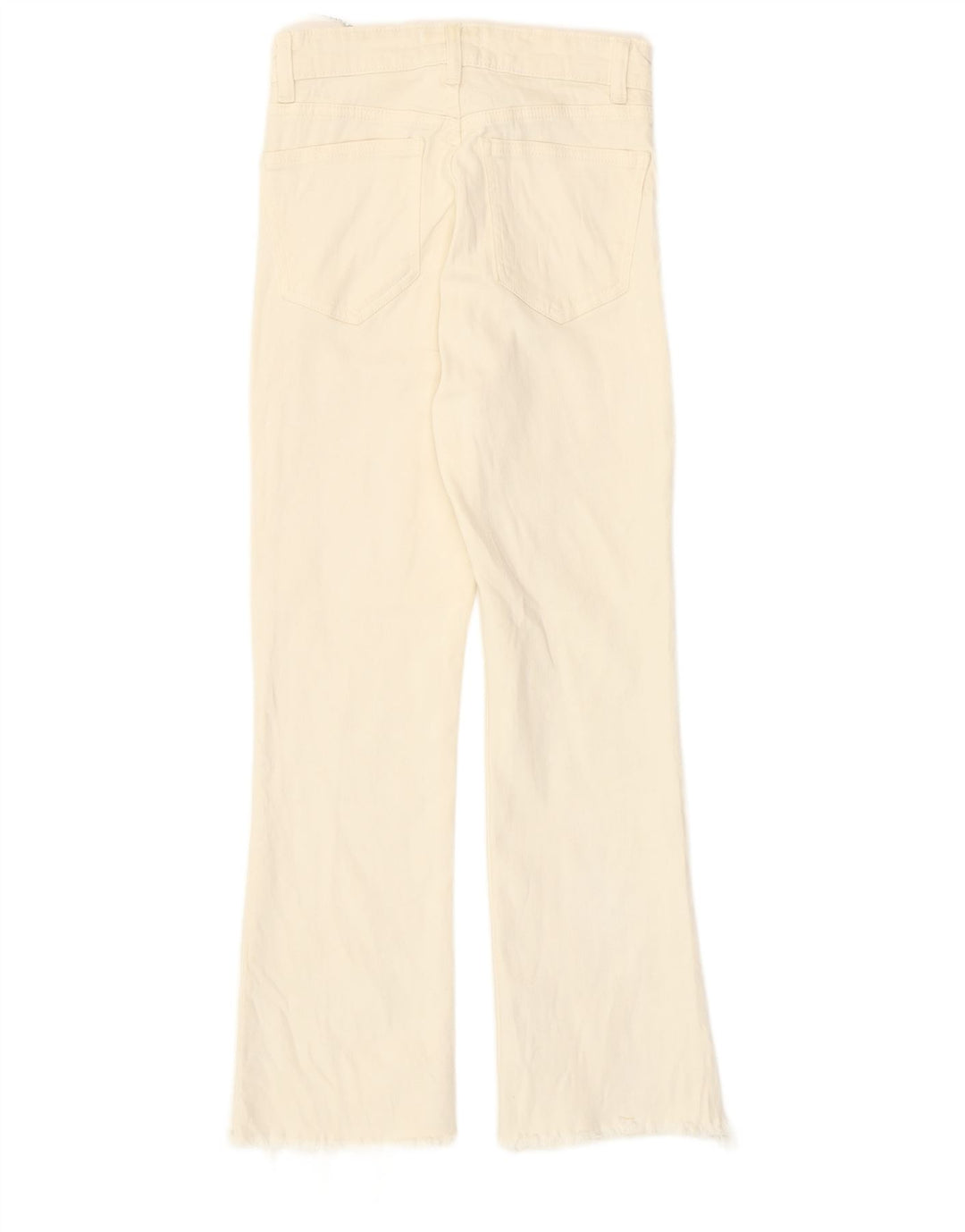 Zara Jeans Rectos Mujer EU 36 XS W26 L25 Algodón Blanco
