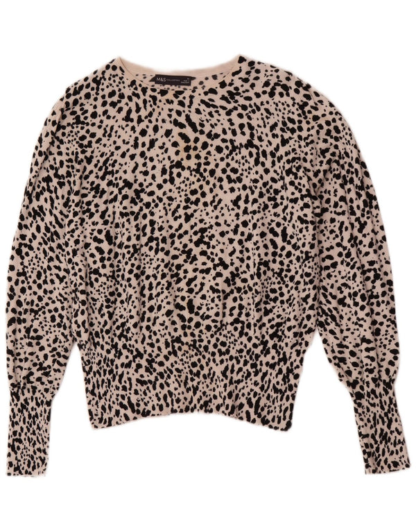 Marks & Spencer suéter con cuello barco para mujer, talla 44, color beige medio