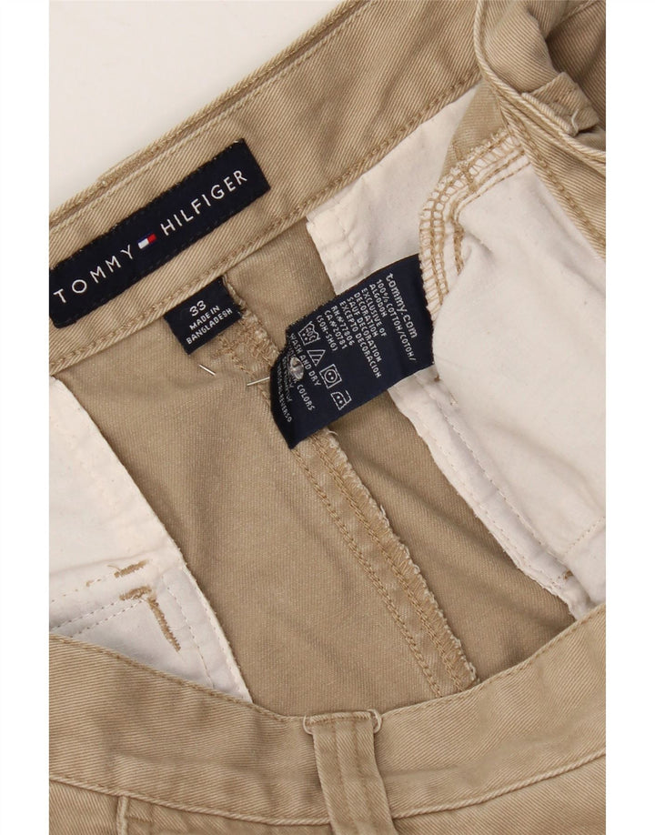Tommy Hilfiger Shorts Cargo Hombre W33 Algodón Beige Medio