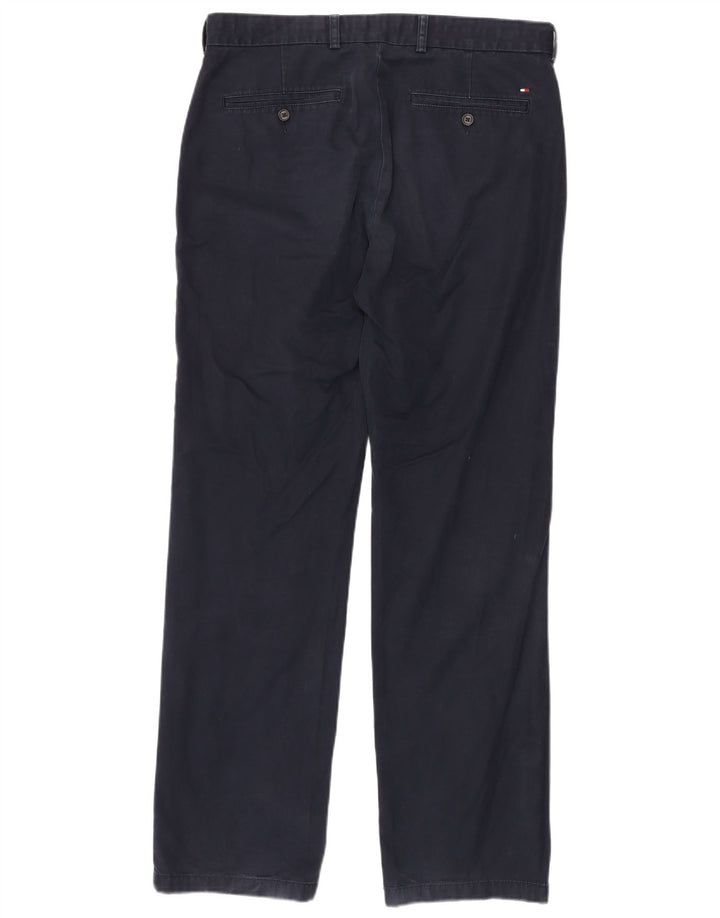 TOMMY HILFIGER Pantalón chino recto para hombre W34 L34 Algodón azul marino