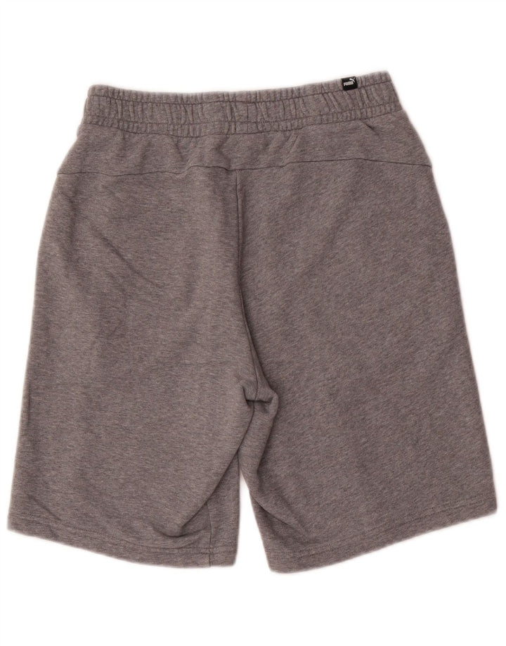 Pantalones cortos deportivos Puma para hombre de algodón moteado gris medio