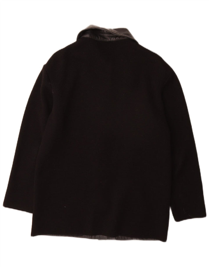Premode Chaqueta de cuero para mujer UK 12 Medium Black Leather