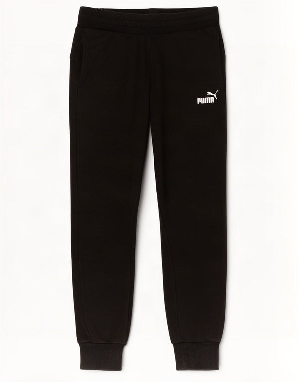Puma Mujer Chándal Pantalones Joggers UK 8 Pequeño Algodón Negro