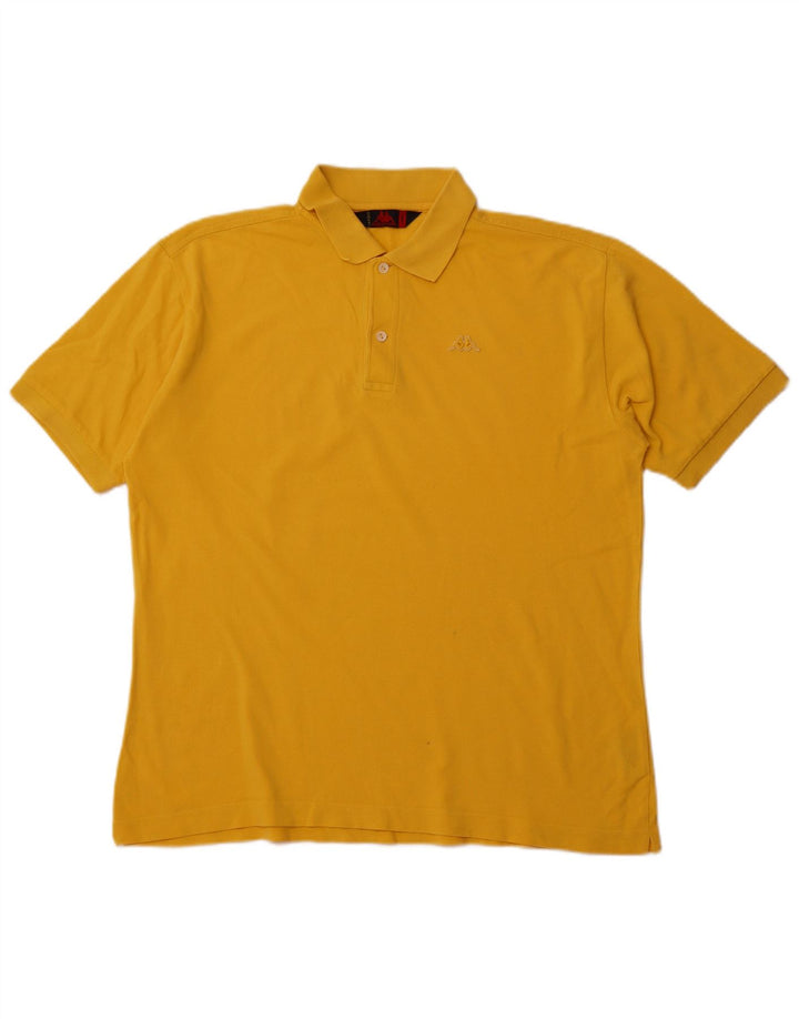 KAPPA Polo Hombre Grande Algodón Amarillo