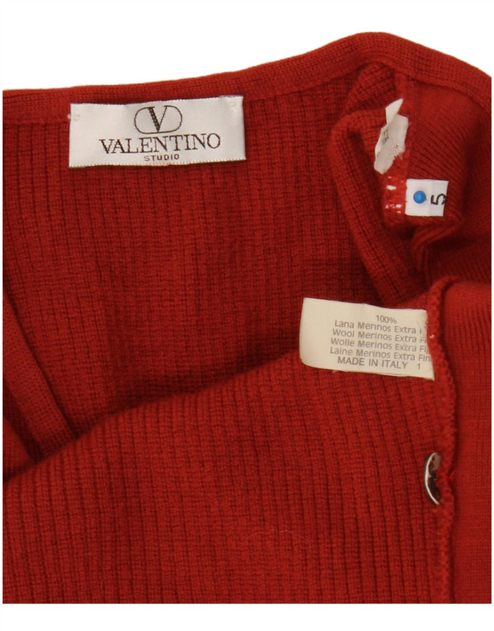 Chaleco Valentino Hombre Lana Merino Roja Mediana