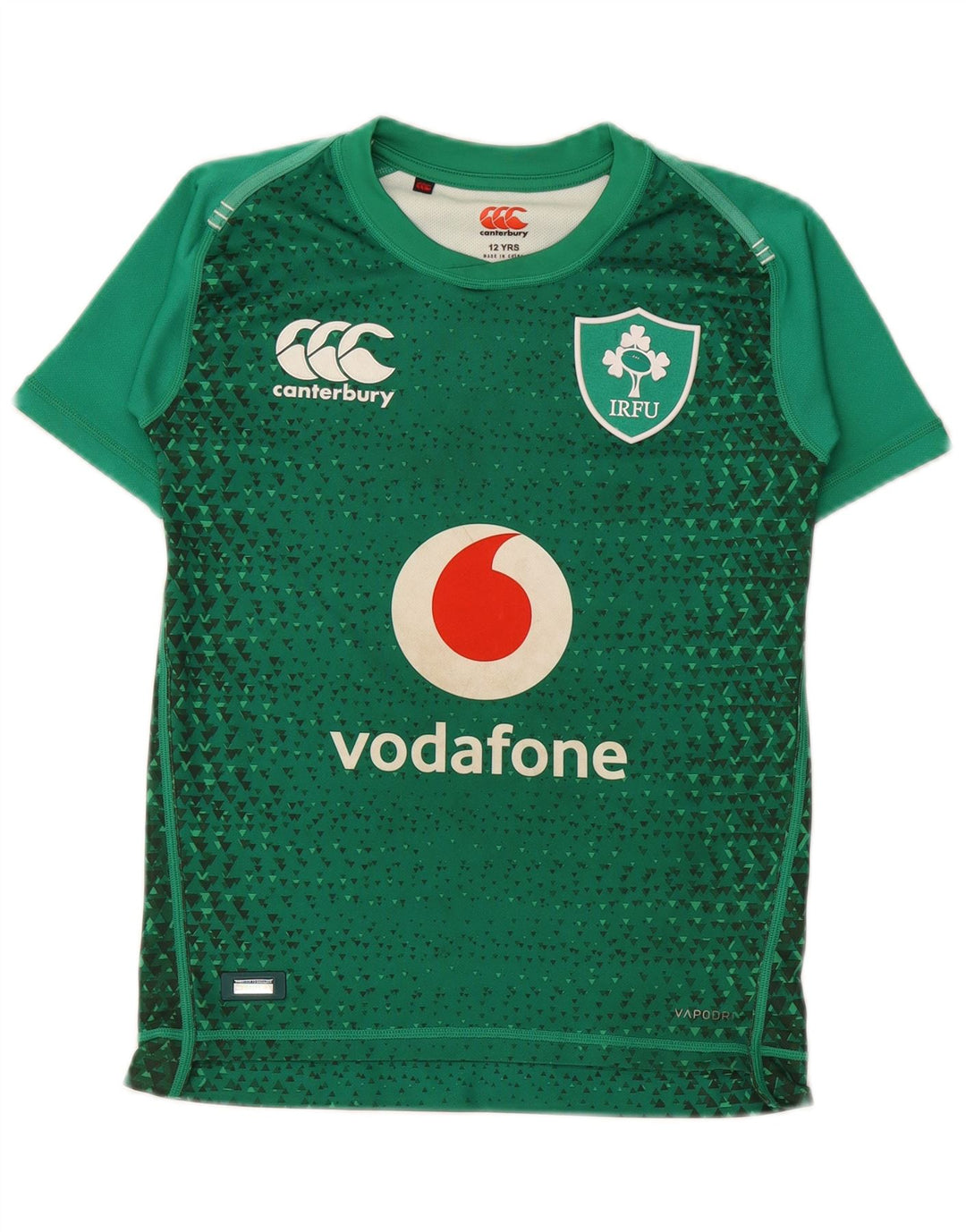 CANTERBURY Camiseta gráfica IRFU para niños 11-12 años Verde Geométrico