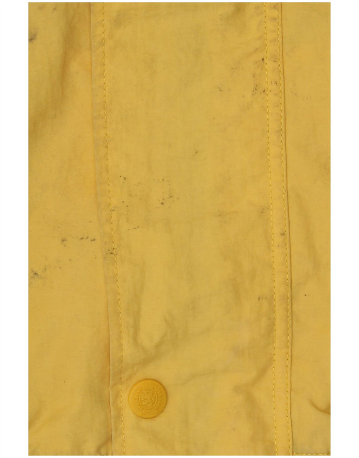 Tommy Hilfiger Chaqueta impermeable con capucha para hombre UK 38 Medium Yellow Nylon