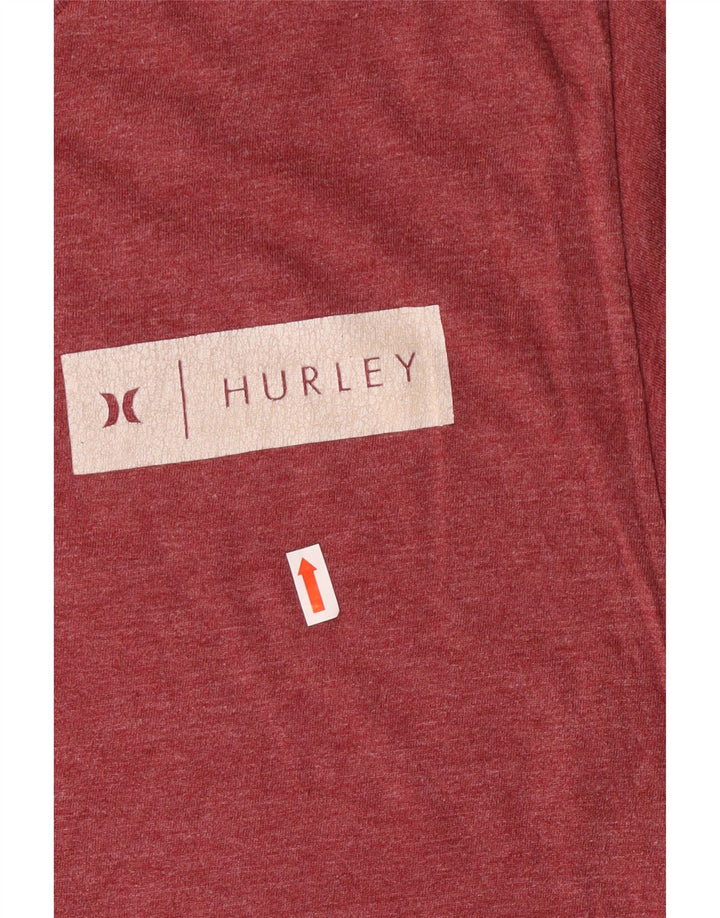 Camiseta Hurley Hombre Algodón Burdeos Medio
