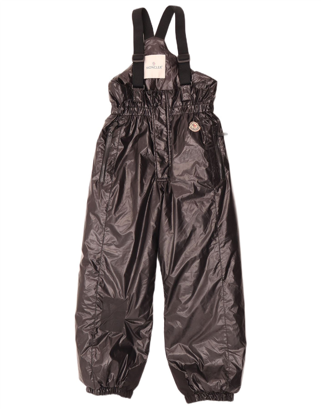 Moncler Pantalones de esquí con peto para niño 9-10 años Negro Poliamida Invierno