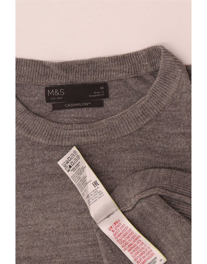Marks & Spencer Suéter con Cuello Barco para Hombre Acrílico Gris Medio