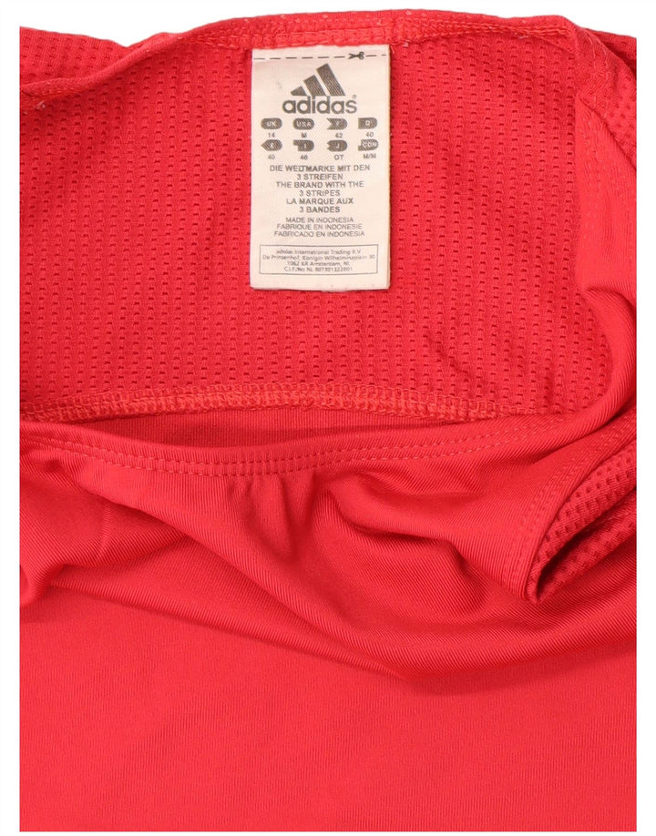 Adidas Mujer Climacool Crop Vest Top UK 14 Medio Rojo Poliamida