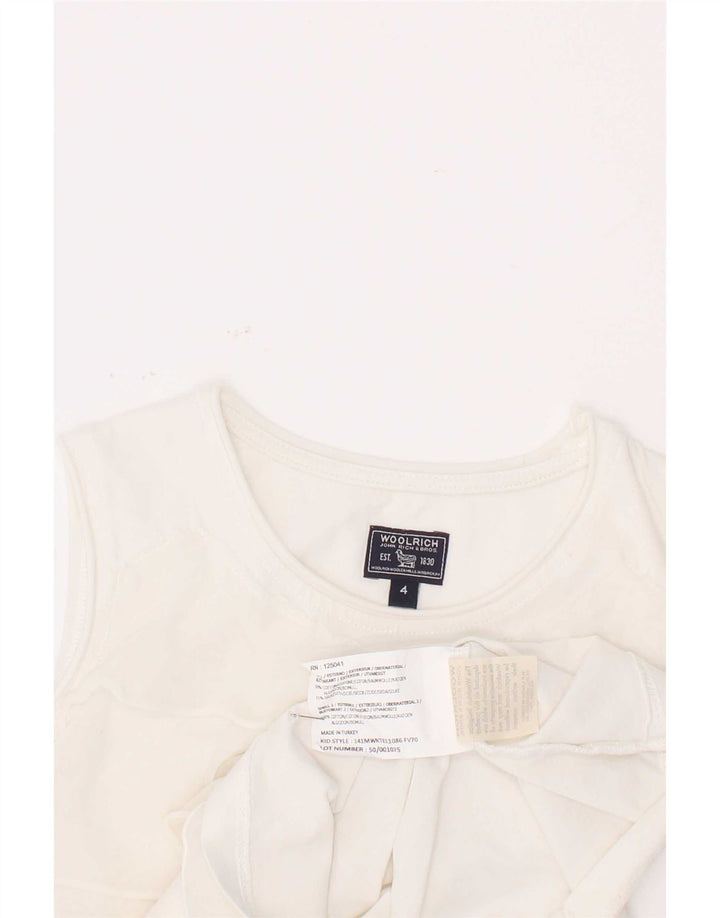 Woolrich Blusa Sin Mangas para Niña 3-4 Años Blanco Algodón