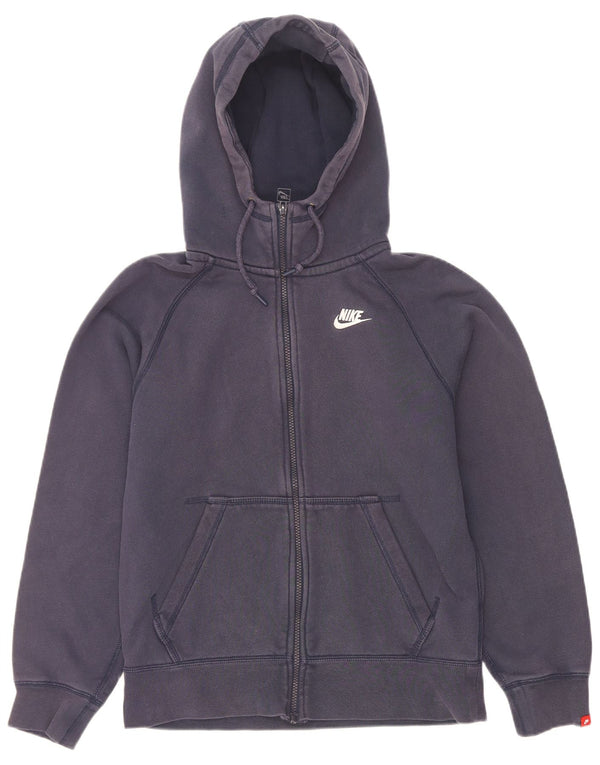 Nike - Sudadera con capucha y cremallera para hombre, talla pequeña, algodón azul marino