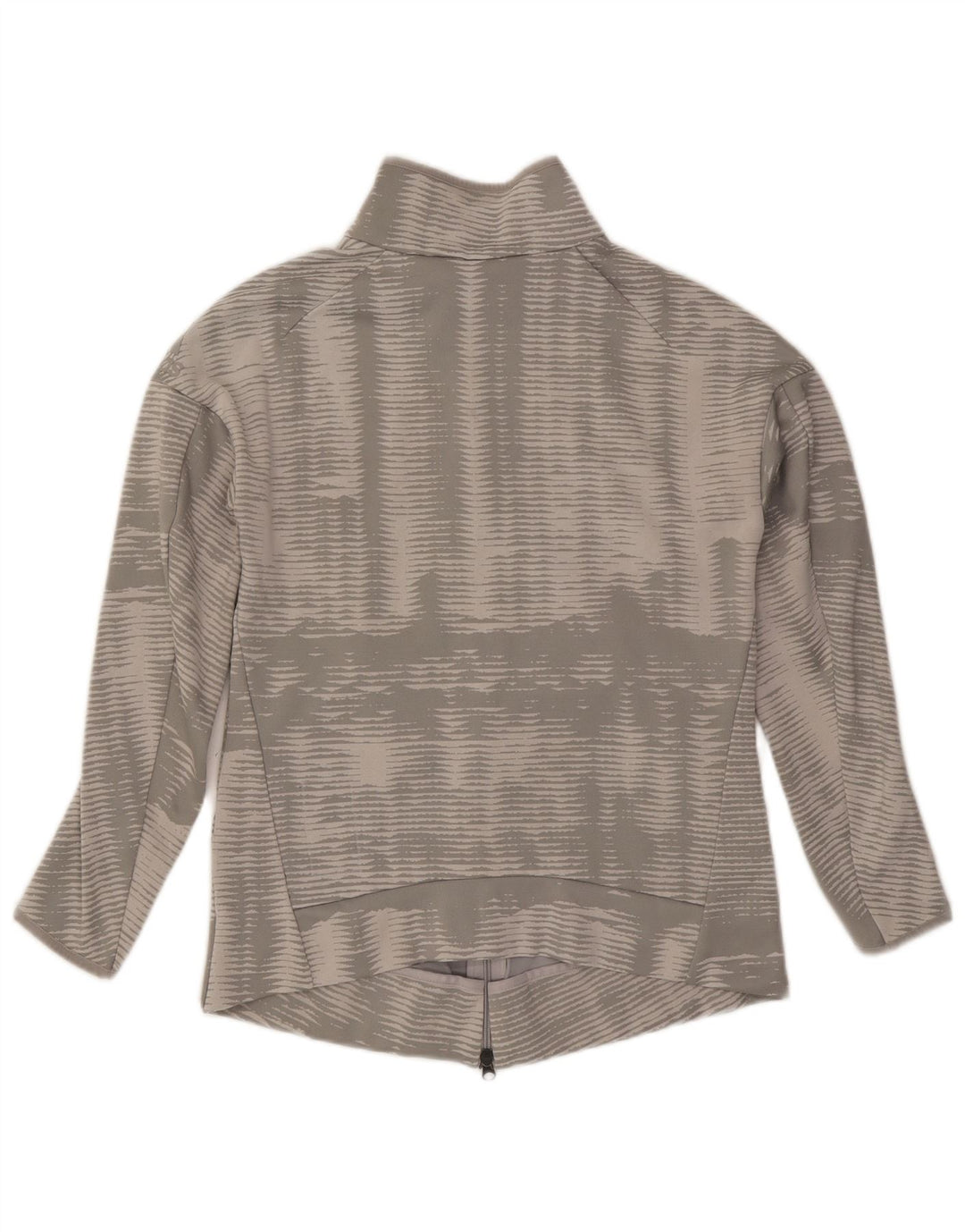 ADIDAS Chaqueta de chándal para mujer UK 12/14 Poliéster a rayas gris medio