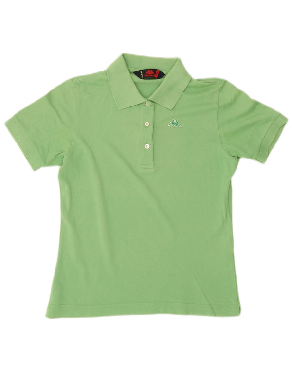 Kappa Polo Mujer UK 10 Small Algodón Verde