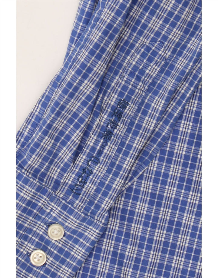 Camisa Superdry Hombre De Algodón A Cuadros Azul Medio
