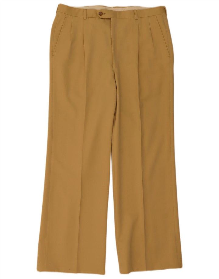 Vintage hombres doble pecho traje de 2 piezas medio W34 L31 Beige