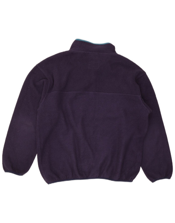 Murphy & Nye Jersey de forro polar con cuello de botón para hombre, 2XL, azul marino