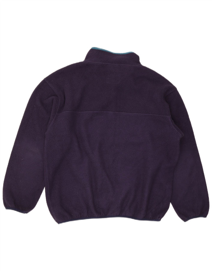 Murphy & Nye Jersey de forro polar con cuello de botón para hombre, 2XL, azul marino