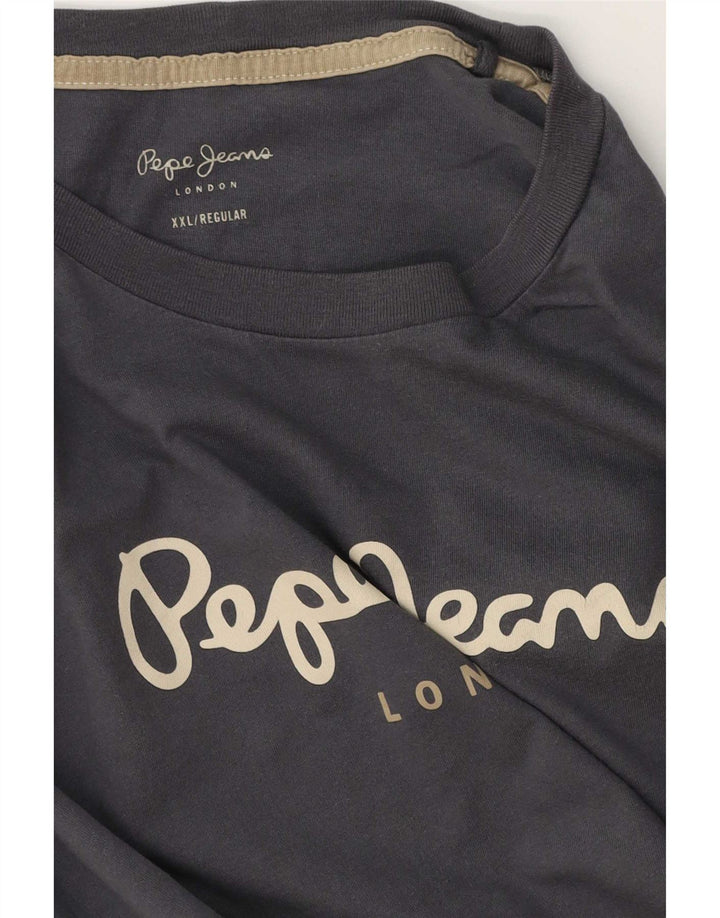 PEPE Jeans Camiseta gráfica regular para hombre Top 2XL Gris
