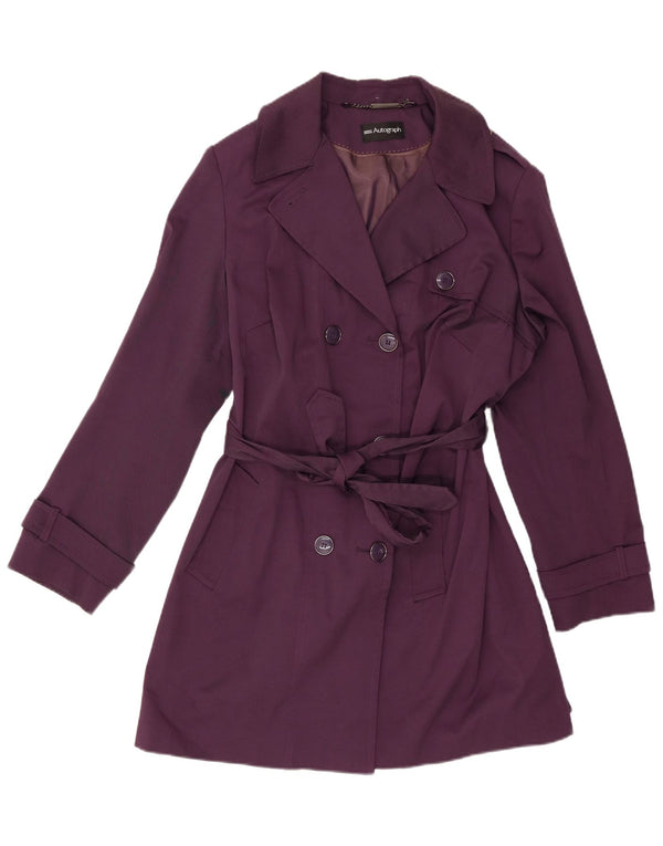 Marks & Spencer Gabardina Autograph para mujer UK 40 XL Poliéster morado