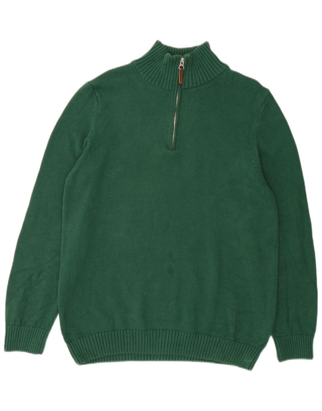 SUPERDRY Suéter tipo jersey con cuello y cremallera para hombre 2XL Algodón verde