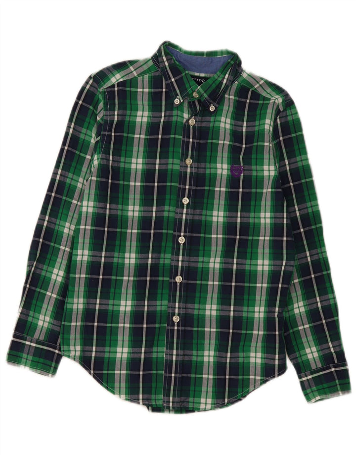 Chaps Camisa Niño 10-11 Años Algodón Cuadros Verde Medio